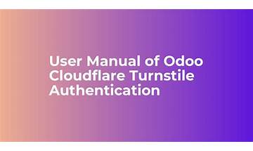 User Manual of Odoo Cloudflare Turnstile Authentication
